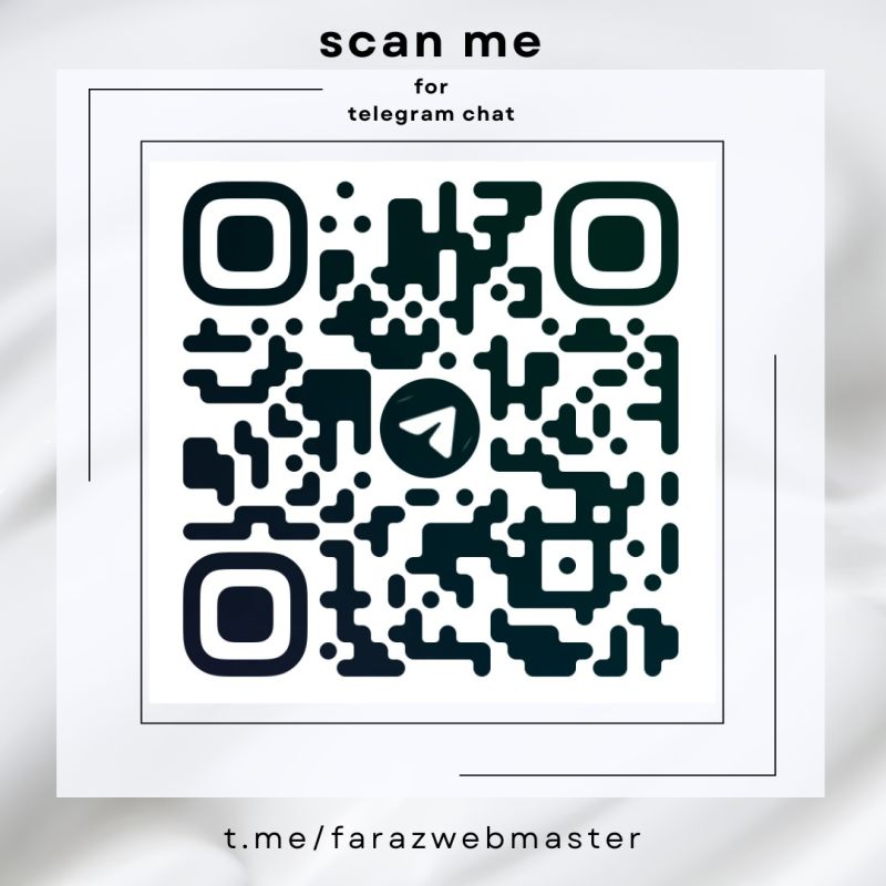 کد تلگرام طراحی سایت فراز QR